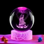 LED Светеща кристална топка/лампа, 3D сензорна - Сватба, Младоженци , снимка 5