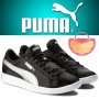 ПРОМО 🍊 PUMA № 38 🍊 Дамски обувки със сатениран ефект BLACK&SILVER нови с кутия