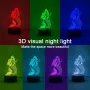 Холограмна 3D LED лампа Русалка,RGB Седемцветен Интелигентен Контрол,USB, снимка 2