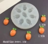 5 вида малки моркова моркови морковчета морков силиконов молд форма фондан шоколад декор, снимка 4