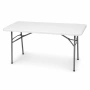 Сгъваема правоъгълна градинска маса, бяла - 181.5 × 74 × 74 см, снимка 2