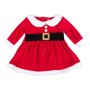 Коледна бебешка рокля от червено кадифе