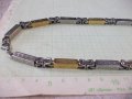 Синджир метален двуцветен имитационна бижутерия, снимка 8