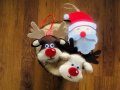 Коледна декорация / Коледни играчки за елха от филц ръчна изработка елен