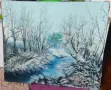 Маслени картини пейзажи в/у платно български автори, снимка 4