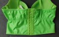 75В нов къс корсет/бюстие в неонов зелен цвят с кожен ефект, снимка 8