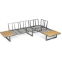 Градински комплект KANZA - модулен ъглов диван от алуминий с удобни възглавници и маса, снимка 6