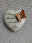 порцеланов сувенир сърце и пеперуда. От Англия, снимка 1