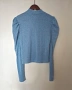 Нова блестяща дамска светло синя блуза с дълъг ръкав M размер, снимка 2
