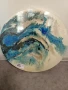 Абстрактна картина диаметър 60 см върху дървена рамка, снимка 1