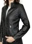 Дамско кожено яке черно 4202, снимка 10
