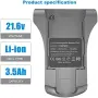 Нова Резервна батерия за Shark IZ370UK IZ380UK IZ381UKT 3500mAh 21.6V прахосмукачка Шарк, снимка 3