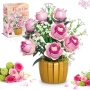 Нов Конструктор букет рози с ваза 1056 части декоративни цветя украса, снимка 1