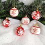 3245 Комплект коледни топки за елха Снежинки и елхички, 6 броя, снимка 6