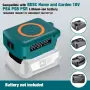 Адаптер за безжично зарядно устройство батерия съвместима с Bosch 18 V USB адаптер , снимка 3