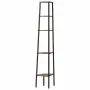 vidaXL Ъглова етажерка с 5 рафта Тъмнокафяво и черно 45,5x31,5x180 см, снимка 5