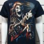 Нова мъжка тениска с дигитален печат Скелет с китара, снимка 8