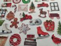 Дизайнерски скрапбук стикери Весела Коледа 39 бр - V100, снимка 4