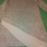 сив пуловер, с пайети, снимка 4 - Блузи с дълъг ръкав и пуловери - 42757149