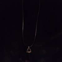 Колие с черен кристал, снимка 4 - Колиета, медальони, синджири - 31134144