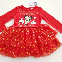 Коледна рокля Мини Маус 9-12 месеца - НОВА, снимка 12 - Бебешки рокли - 30635936