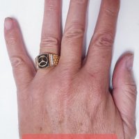 Златни плътни пръстени Мерцедес -14К, снимка 3 - Пръстени - 38309213