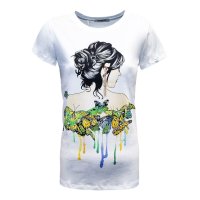 Нов модел дамска тениска с камъчета два цвята, снимка 6 - Тениски - 40526385