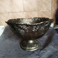 посребрена метална купа в стил арт деко, снимка 1 - Антикварни и старинни предмети - 30146602