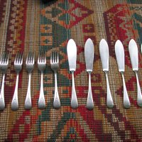 Посребрени прибори вилица нож, снимка 3 - Антикварни и старинни предмети - 30856751