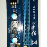 PCIe x1 to x16 Riser Разширител за козачка miner, снимка 1 - Кабели и адаптери - 44184998