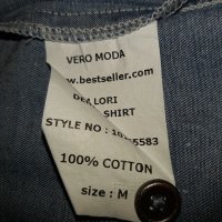 Страхотна дънкова риза VERO MODA размер М, снимка 4 - Ризи - 30530471