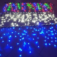 LED Висулки Мигащи 144, 4 цвята 3 х 60см Късо-дълго Коледа ЛЕД, снимка 5 - Лед осветление - 38583077