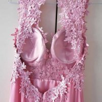 Официална, бална рокля в пепелно розово, снимка 4 - Рокли - 34973995