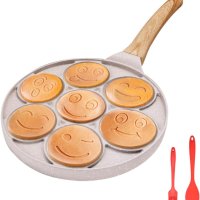 Тиган за палачинки и яйца Bobikuke Smiley Face Pancake Pan,Нов, снимка 1 - Съдове за готвене - 42755012