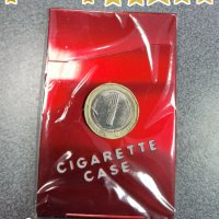 Нова Алуминиева малка кутия за слим цигари метална цигарена табакера с копче и пружина модна стилна , снимка 1 - Табакери - 39419424