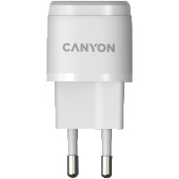 Зарядно за телефон, адаптер CANYON H-20-05, 1xUSB Type-C, Бял SS30216, снимка 1 - Оригинални зарядни - 40016839