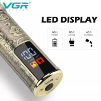 Професионален тример за коса VGR, V-073, LED дисплей, Златен, снимка 4 - Машинки за подстригване - 44227119