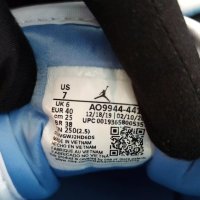 Nike Air Jordan 1 Low UNC Нови Обувки Маратонки Размер 40 Сини Shoes Sneakers Blue Sky, снимка 5 - Маратонки - 40501720