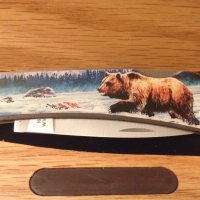 Немски ловен нож MAGNUM Stainless с мечка и специална кутия, снимка 1 - Ножове - 39828444