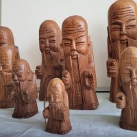 азиатски дървени склуптори , снимка 16 - Антикварни и старинни предмети - 42027720