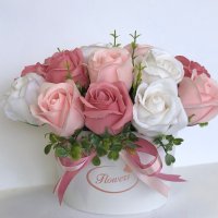 Букет със сапунени рози, снимка 4 - Подаръци за жени - 33178203