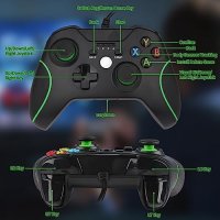 Нов Универсален Гейминг Контролер джойстик за Xbox/PC, Дълъг Кабел, Вибрация, снимка 3 - Аксесоари - 44261305