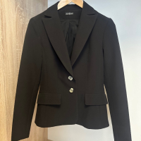 Черно вталено сако Стилна жена, размер XS/S, снимка 1 - Сака - 44715006
