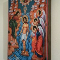 Икона Кръщение Господне / Богоявление icona Bogoiavlenie, снимка 3 - Икони - 13117142