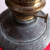 Рядка Голяма Старинна Бронзова Газена Лампа 19Век, снимка 5 - Антикварни и старинни предмети - 44413503