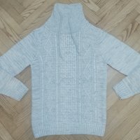 Зимен пуловер с яка, снимка 1 - Пуловери - 42880197