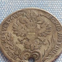 Сребърна монета 20 кройцера 1768г. Мария Терезия Виена Австрия 14942, снимка 13 - Нумизматика и бонистика - 42871693