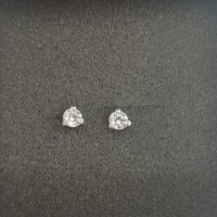Нови сребърни обеци с камъни цирконий, снимка 1 - Обеци - 29475128