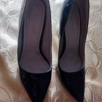 Черни лачени дамски обувки , снимка 9 - Дамски елегантни обувки - 42539551