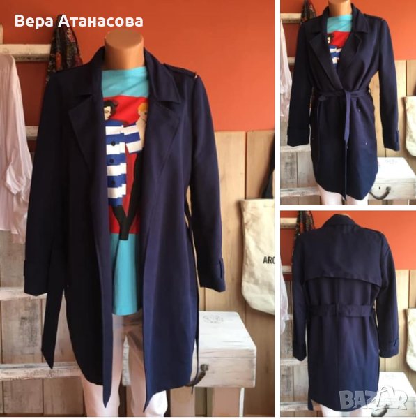 💙Тъмносин тренч🔵м размер🛍, снимка 1